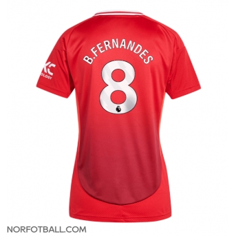 Billige Fotballdrakt Manchester United Bruno Fernandes #8 Replika Hjemmedrakt Dame 2024-25 Kortermet